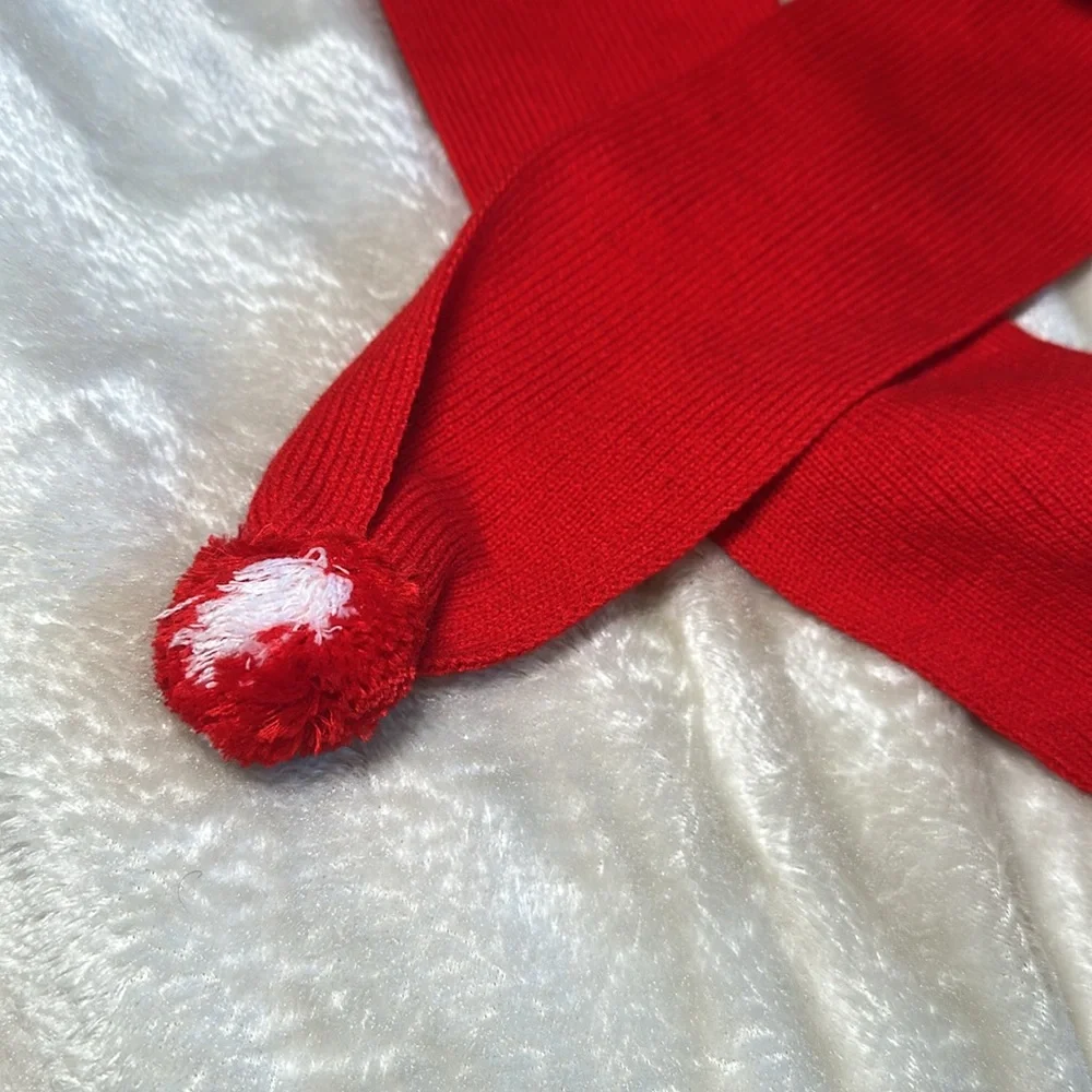 Red scarf for kids 0-6 years old boy girl Christmas scarf red winter